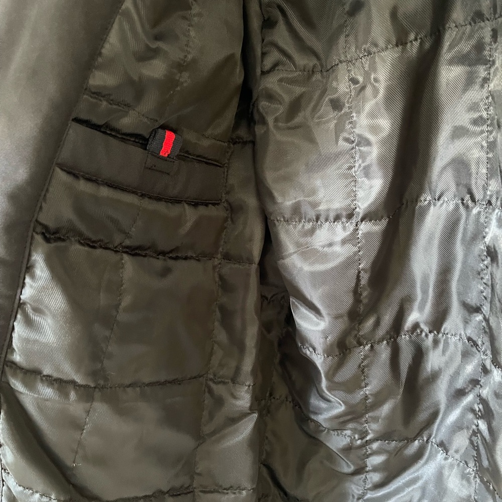 Tommy Hilfiger Large Black Mens coat field bomber jacket zip in hood - Picture 8 of 12